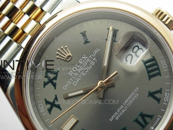 DateJust 36 SS/RG 126201 BP 1:1 Best Edition Gray Dial on Jubilee Bracelet - Image 8