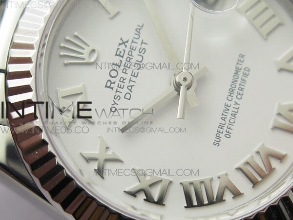 Datejust 31mm 278275 SS BP Best Edition White Roman Markers Dial on SS President Bracelet - Image 8
