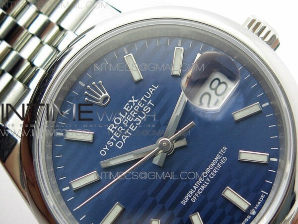 DateJust 36 SS 126200 BP 1:1 Best Edition New Blue Dial on Jubilee Bracelet - Image 8