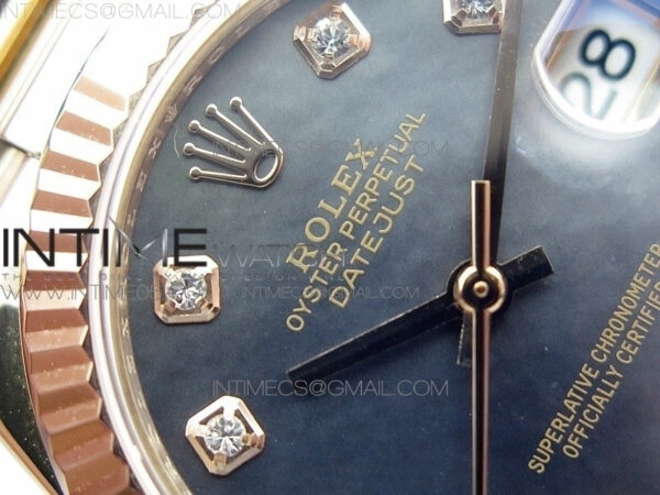 Datejust 31mm 278275 RG BP Best Edition MOP Black Crystal Markers Dial on RG President Bracelet - Image 8
