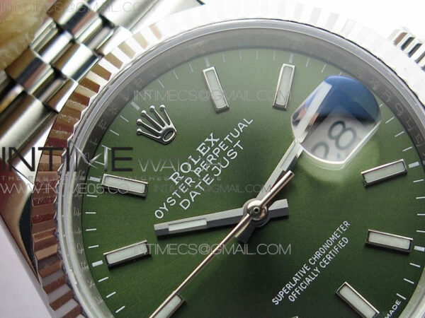 Datejust 36mm 116231 SS BP 1:1 Best Edition Green Dial Stick Markers On SS Jubilee Bracelet A2824 - Image 7