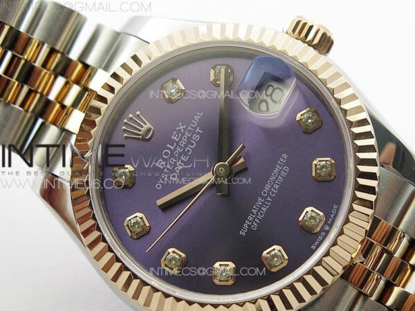 DateJust 31mm 178271 SS/RG APSF Best Edition Blue Dial Crystal Markers on Jubilee Bracelet A2824 - Image 8