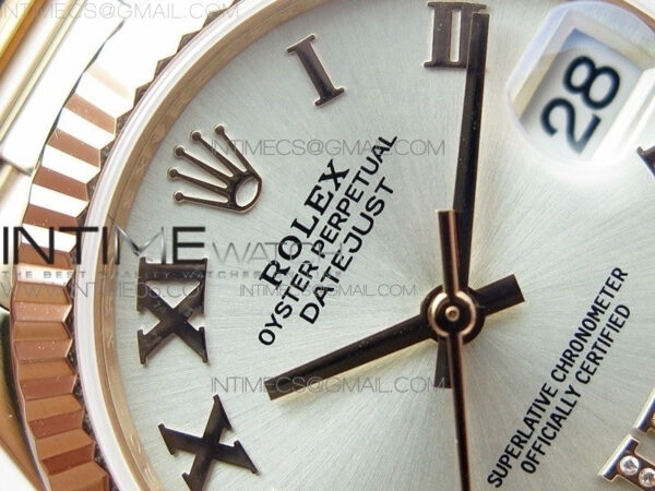 Datejust 31mm 278275 RG BP Best Edition Silver Roman Markers Dial @6 Dia on RG President Bracelet - Image 9