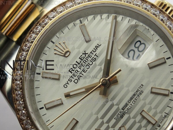 DateJust 36 SS/RG 126281 BP 1:1 Best Edition Silver Dial on Oyster Bracelet - Image 8