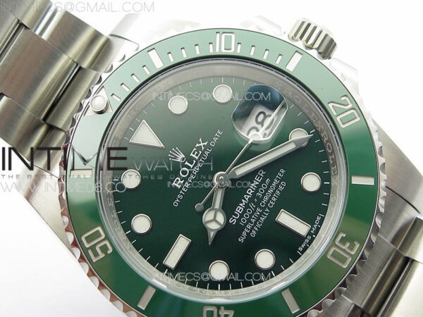 Submariner 116610LV 904L SS Case Best Edition Green Dial On 904L Bracelet ZZF V3 - Image 8