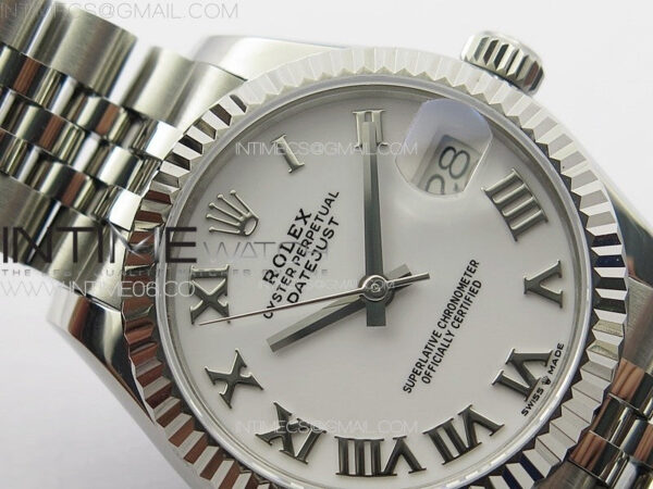 DateJust 31mm 178271 SS APSF Best Edition White Dial Roman Markers on Jubilee Bracelet A2824 - Image 8