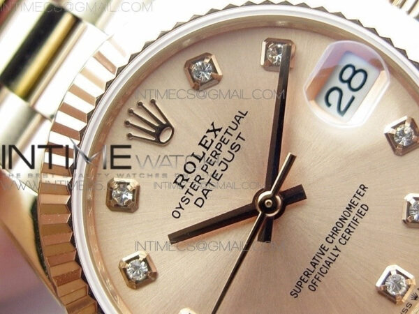 Datejust 31mm 278275 RG BP Best Edition RG Crystal Markers Dial on RG President Bracelet - Image 8