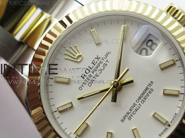 Datejust 31mm 278273 SS/YG BP Best Edition White Stick Markers Dial on SS/YG Oyster Bracelet - Image 8