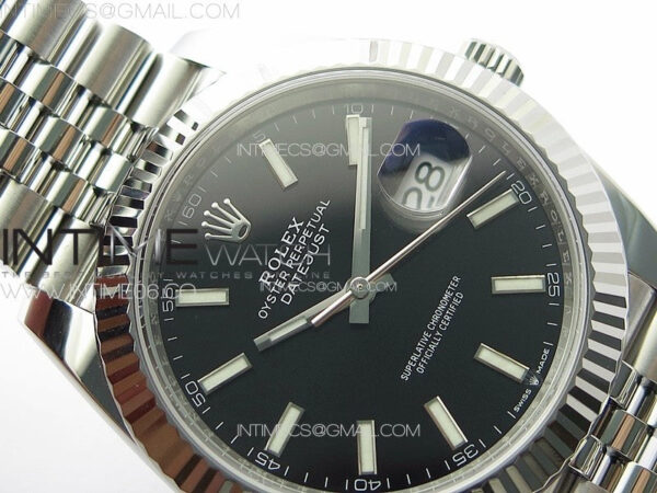 DateJust 41 126334 Clean 1:1 Best Edition 904L Steel Black Stick Dial on Jubilee Bracelet VR3235 - Image 8