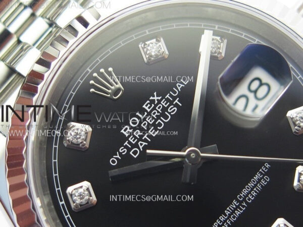 DateJust 36 SS 126234 VSF 1:1 Best Edition 904L Steel Black Dial Diamonds Markers on Jubilee Bracelet VS3235 - Image 8