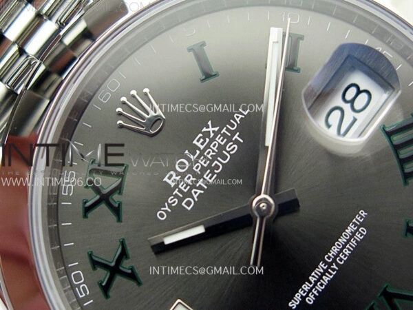 DateJust 41 126300 904L SS VSF 1:1 Best Edition Gray Dial Roman Markers on Jubilee Bracelet VS3235 - Image 8