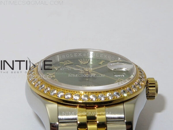 Datejust 28mm 279179 SS/YG APSF Best Edition Green Dial Roman Markers on SS/YG Jubilee Bracelet NH05 - Image 8