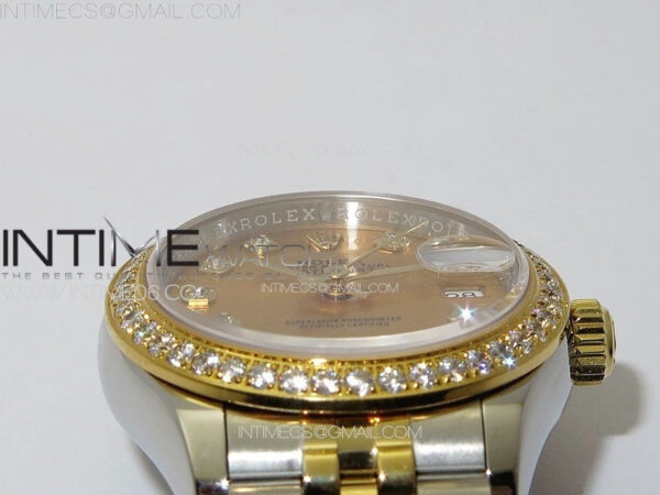 Datejust 28mm 279179 SS/YG APSF Best Edition Gold Dial Crystals Markers on SS/YG Jubilee Bracelet NH05 - Image 8