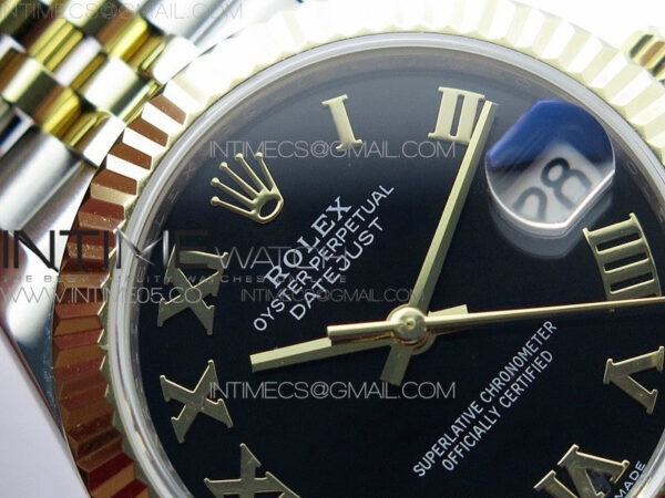 Datejust 31mm 278273 SS/YG BP Best Edition Black Roman Markers Dial on SS/YG Jubilee Bracelet - Image 8