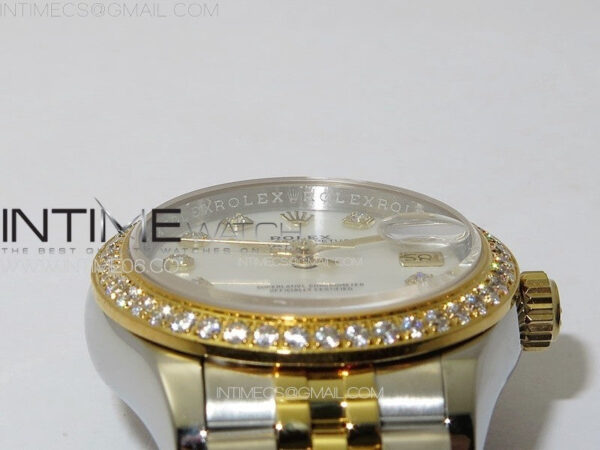 Datejust 28mm 279179 SS/YG APSF Best Edition White MOP Dial Crystals Markers on SS/YG Jubilee Bracelet NH05 - Image 8