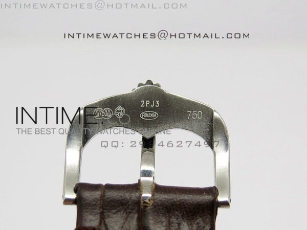 Cellini 50509 BP Maker SS Crystal Bezel Sliver Dial on Brown Leather Strap - Image 8