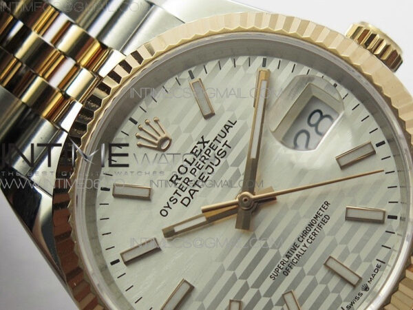 DateJust 36 SS/RG 126231 BP 1:1 Best Edition Silevr Dial on Oyster Bracelet - Image 8