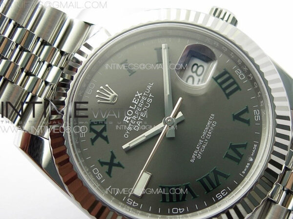 DateJust 41 126334 Clean 1:1 Best Edition 904L Steel Gray Roman Dial on Jubilee Bracelet VR3235 - Image 8