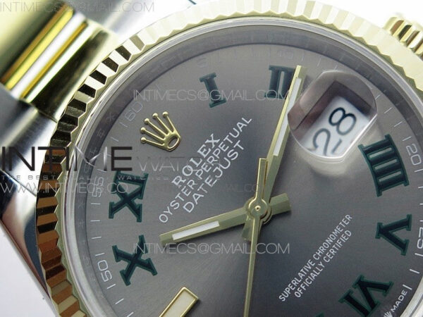 DateJust 36 SS/YG 126233 JDF 1:1 Best Edition Gray Dial on Oyster Bracelet - Image 9