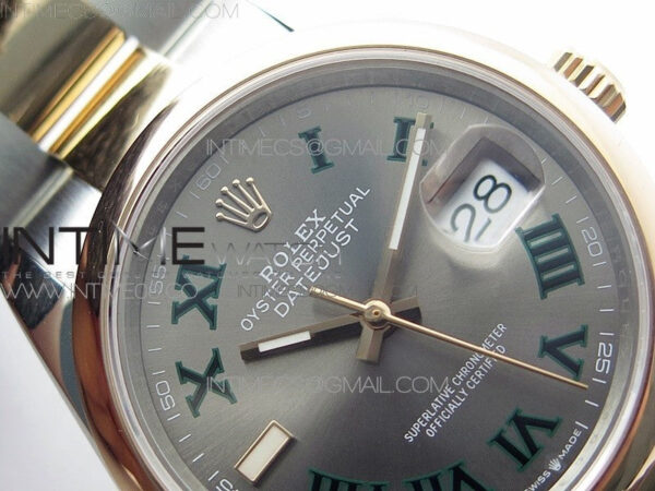 DateJust 36 SS/RG 126201 BP 1:1 Best Edition Gray Dial on Oyster Bracelet - Image 8