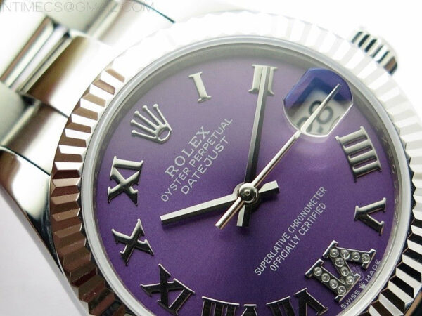 Datejust 31mm 278273 SS BP Best Edition Purple Roman Markers Dial on Oyster Bracelet - Image 8