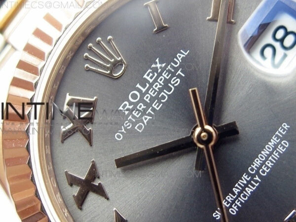 Datejust 31mm 278275 RG BP Best Edition Gray Roman Markers Dial on RG President Bracelet - Image 8