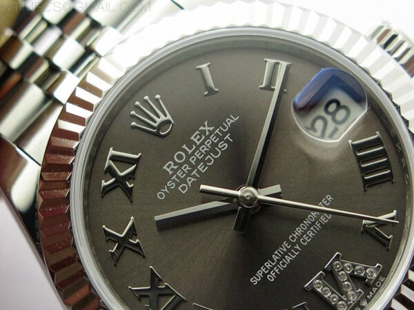 Datejust 31mm 278271 SS BP Best Edition Gray Roman Markers Dial on Jubilee Bracelet - Image 7