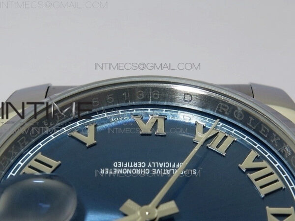 DateJust 36 SS 116234 ARF 1:1 Best Edition Blue dial Roman Markers on SS Jubilee Bracelet SA3135 - Image 8