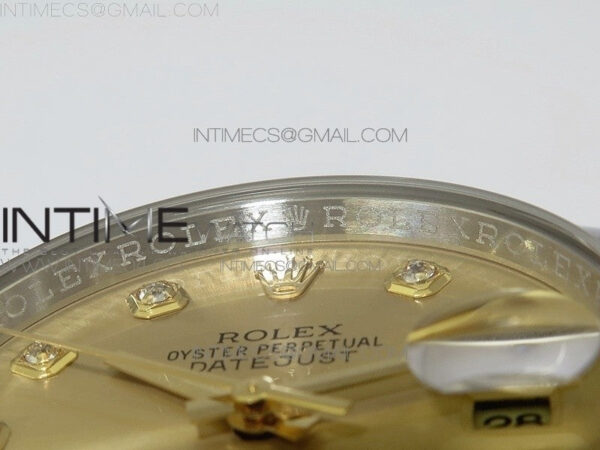 DateJust 36 SS/YG 116233 ARF 1:1 Best Edition 904L Steel Gold Dial Diamonds Markers on Jubilee Bracelet SH3135 V2 - Image 8