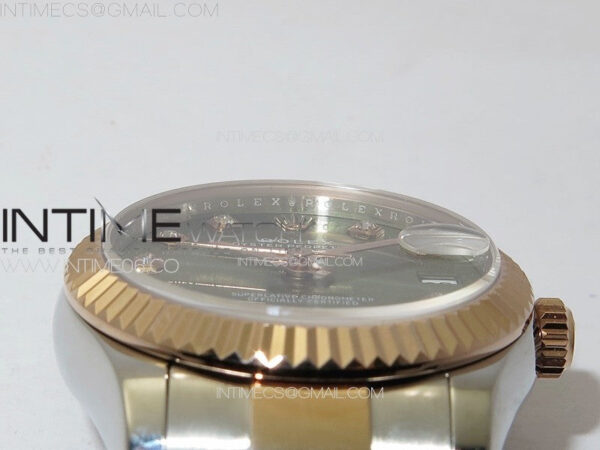 DateJust 31mm 72610 SS/RG APSF Best Edition Green Dial Crystals Markers on Oyster Bracelet A2824 - Image 8