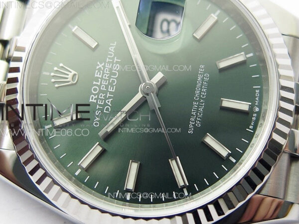 DateJust 36 SS 126234 VSF 1:1 Best Edition 904L Steel Green Dial on Jubilee Bracelet VS3235 - Image 8