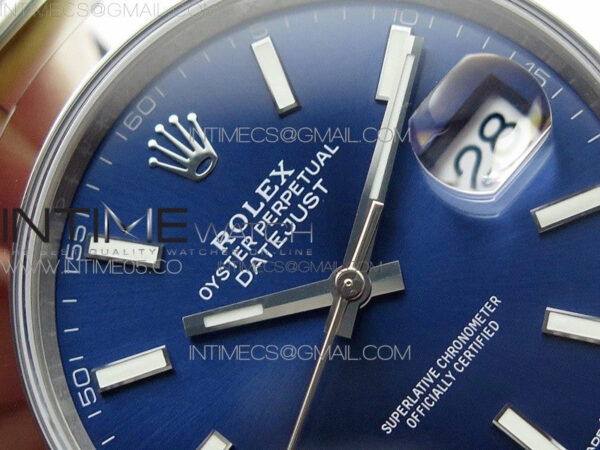 DateJust 41 126300 904L SS VSF 1:1 Best Edition Blue Dial on Oyster Bracelet VS3235 - Image 7