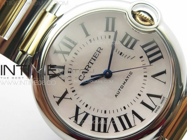 Ballon Bleu 36mm SS/RG K3F 1:1 Best Edition White MOP Dial on SS Bracelet A076 - Image 8