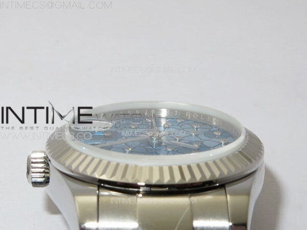 DateJust 31mm 278274 904L SS GMF Best Edition Blue Flowers Crystals Dial on 904L Oyster Bracelet A2824 - Image 10