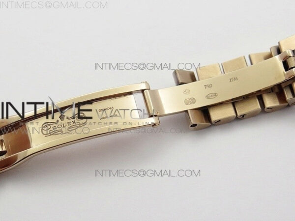 DateJust 28mm RG Diamond Bezel BP Best Edition Blue Textured Dial on RG Bracelet ETA2671 - Image 9