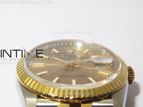DateJust 36 904L SS/YG 126233 VSF 1:1 Best Edition Gold Stick Dial on Jubilee Bracelet VS3235 - Image 9