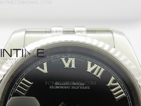DateJust 36 SS 116234 ARF 1:1 Best Edition Black Dial Roman Markers on SS Jubilee Bracelet SH3135 - Image 9