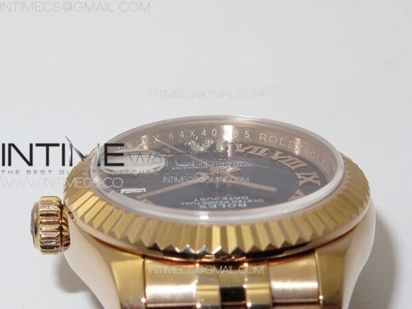 Datejust 28mm 279179 RG APSF Best Edition Blue Dial Roman Markers on SS Jubilee Bracelet NH05 - Image 9