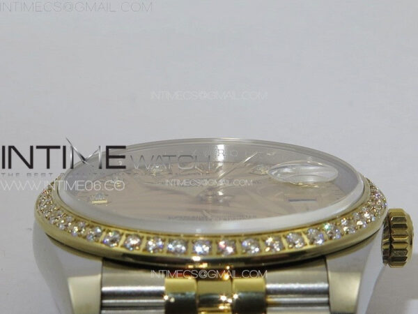 DateJust 36 SS/YG 126234 Diamonds Bezel JDF 1:1 Best Edition New YG Dial on Jubilee SS/YG Bracelet - Image 9
