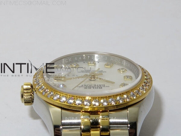 Datejust 28mm 279179 SS/YG APSF Best Edition White MOP Dial Crystals Markers on SS/YG Jubilee Bracelet NH05 - Image 9