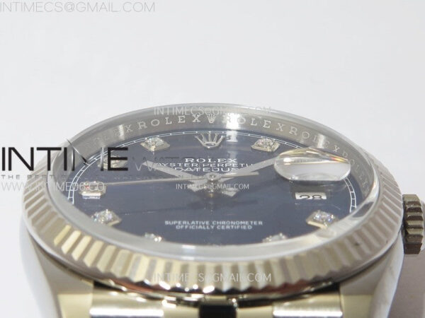 DateJust 36 SS 126234 VSF 1:1 Best Edition 904L Steel Blue Dial Diamonds Markers on Jubilee Bracelet VS3235 - Image 9
