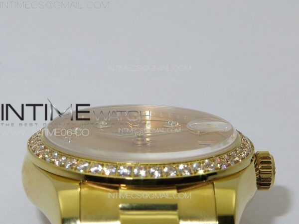 DateJust 31mm 178271 YG APSF Best Edition YG Dial Crystal Markers on President Bracelet A2824 - Image 9