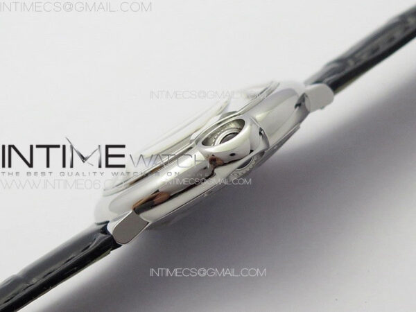 Ballon Bleu 36mm SS K3F 1:1 Best Edition White Textured Dial on Black Leather Strap A076 - Image 9