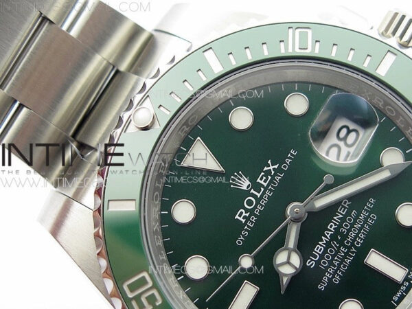 Submariner 116610LV 904L SS Case CF 1:1 Best Edition Green Dial On 904L Bracelet SA3135 - Image 9
