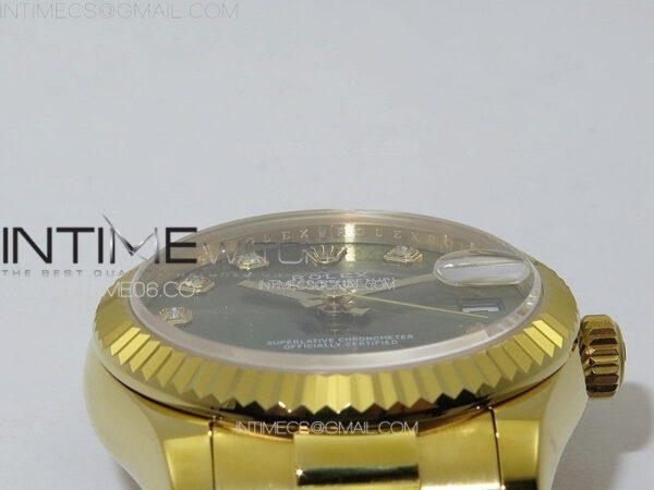 DateJust 31mm 178271 YG APSF Best Edition Gray Dial Crystal Markers on President Bracelet A2824 - Image 9