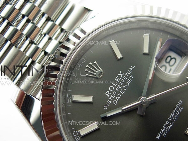 DateJust 41 126334 Clean 1:1 Best Edition 904L Steel Gray Stick Dial on Jubilee Bracelet VR3235 - Image 8