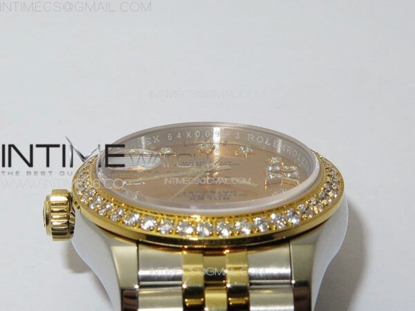 Datejust 28mm 279179 SS/YG APSF Best Edition Gold Dial Stars Crystals Markers on SS/YG Jubilee Bracelet NH05 - Image 9