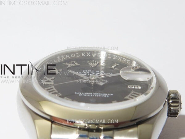 Datejust 28mm 279166 Smooth Bezel SS APSF Best Edition Gray Dial Roman Markers on SS Jubilee Bracelet NH05 - Image 9