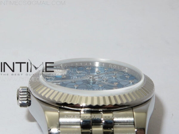 DateJust 31mm 278274 904L SS GMF Best Edition Blue Flowers Crystals Dial on 904L Jubilee Bracelet A2824 - Image 9