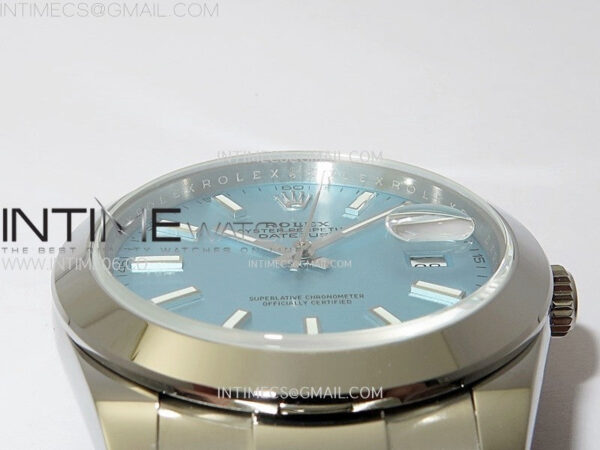 DateJust 41 126300 SS BP 1:1 Best Edition Ice Blue Dial on Oyster Bracelet - Image 9